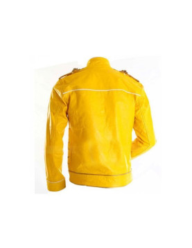 Freddie Mercury Concert Yellow Military Motorcycle Jacket