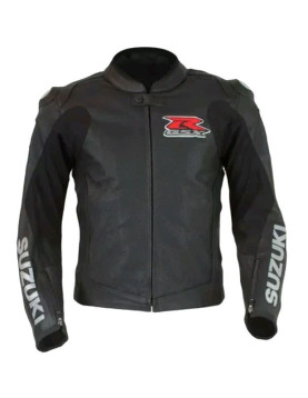 GSX-R Black Leather Jacket