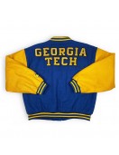 Georgia Tech 90’s Blue and Yellow Varsity Jacket