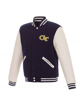 Georgia Tech Navy and White Varsity Jacket