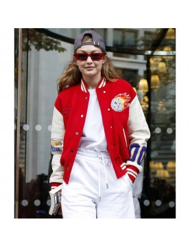 Gigi Hadid Meteor Shower Varsity Jacket