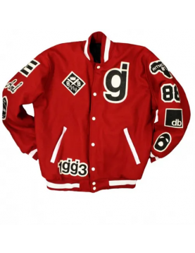 Glassjaw Letterman Red Wool Jacket