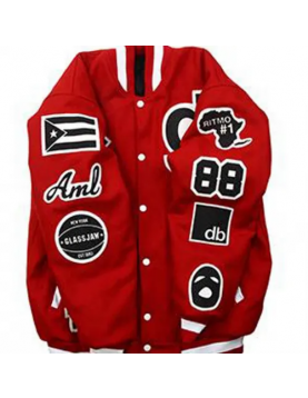 Glassjaw Letterman Red Wool Jacket