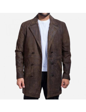 Half Life Brown Leather Coat