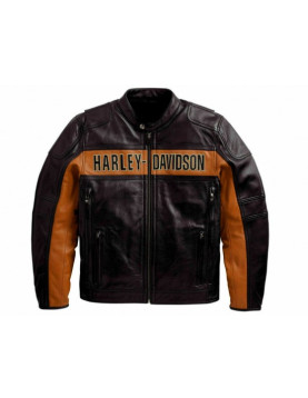 Harley Davidson Distressed Biker Leather Jacket