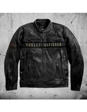 Harley Davidson Distressed Leather Men's Biker Jacket