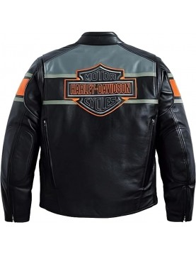 Harley Davidson Vintage Triple Vent Motorcycle Leather Jacket 