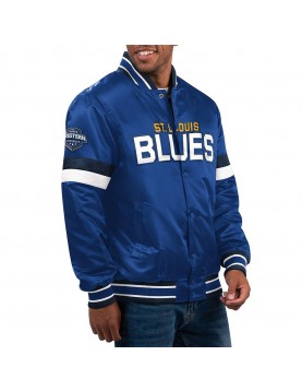 Home Game St. Louis Blues Varsity Satin Jacket