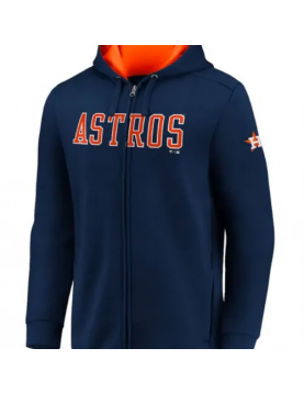 Houston Astros Blue Zip Up Fleece Hoodie