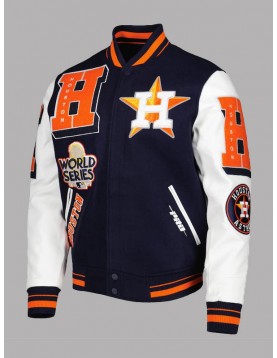 Houston Astros Pro Standard Mash Up Logo Varsity Jacket