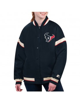 Houston Texans Tournament Navy Varsity Jacket