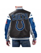 Indianapolis Colts Black Varsity Full-Zip Leather Jacket