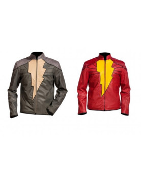 Injustice Gods Among Us Shazam Black Adam Leather Jacket