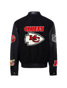 JH Kansas City Chiefs Varsity Black Jacket