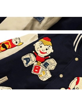 JOYS 1962 Black And Red Varsity Jacket