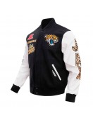 Jacksonville Jaguars Animal Patches Black Varsity Jacket