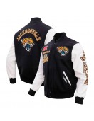 Jacksonville Jaguars Animal Patches Black Varsity Jacket