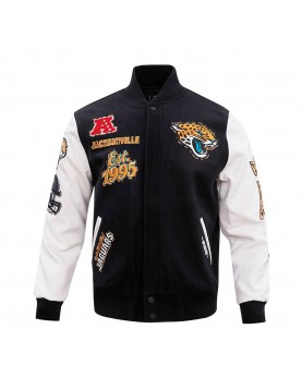 Jacksonville Jaguars Animal Patches Black Varsity Jacket