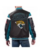 Jacksonville Jaguars Black Varsity Full-Zip Leather Jacket