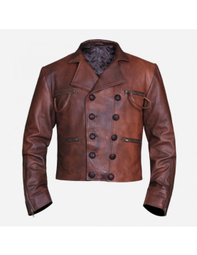 Jason Momoa Justice League Aquaman Distressed Brown Leather Jacket