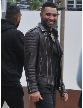 Jermaine Pennant Brown Biker Leather Jacket