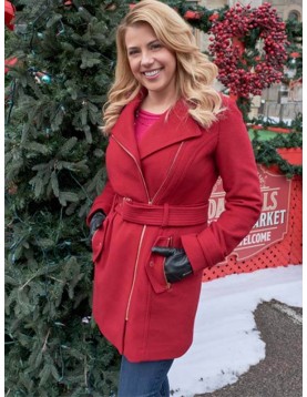 Jodie Sweetin Entertaining Christmas Red Coat