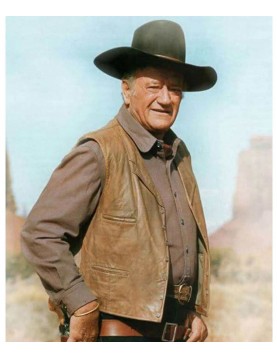 John Wayne Brown Leather Vest