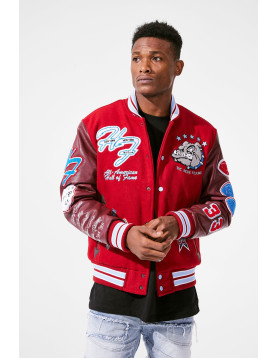 Jordan Craig Canton Red Varsity Jacket (hall Of Fame)