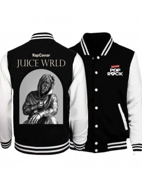 Juice Wrld Black &amp; White Varsity Jacket