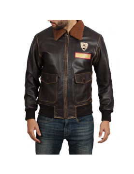 Jumanji 2 Nick Jonas Bomber Leather Jacket