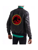 Jurassic Park Black Bomber Leather Jacket