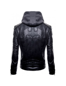 Justice League Gotham Outlaw Batman Leather Jacket / Hood