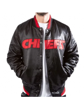 Kansas City Chiefs Black Satin Jacket