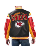 Kansas City Chiefs Black Varsity Full-Zip Leather Jacket