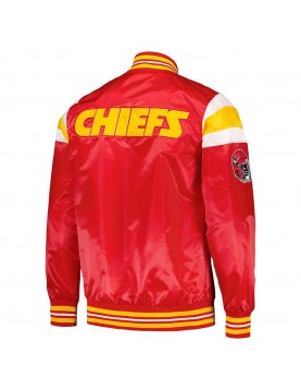 Kansas City Chiefs Red and Gold Varsity Satin Jacket