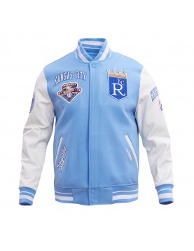 Kansas City Royals Retro Classic Blue Wool Varsity Jacket