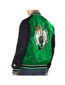 Kelly Green/Black Boston Celtics Renegade Varsity Satin Jacket