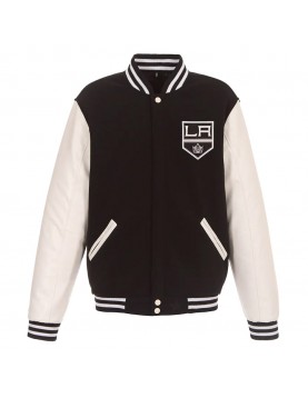 LA Kings Varsity Black and White Jacket