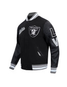 Las Vegas Raiders Script Tail Classic Rib Varsity Jacket