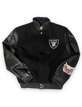 Las Vegas Raiders Varsity Wool &amp; Leather Jacket