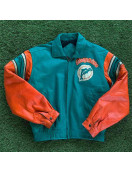 Leather Alix Earle Miami Dolphins Leather Jacket