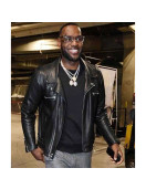 Lebron James Rider Black Leather Jacket