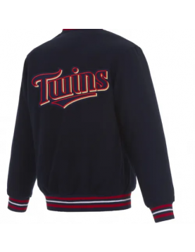 Letterman Minnesota Twins Navy Blue Wool Jacket