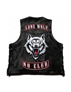 Lone Wolf Biker Leather Vest