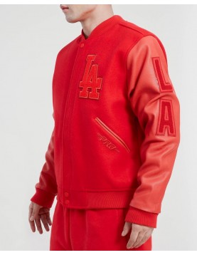 Los Angeles Dodgers Classic Triple Red Wool Varsity Jacket