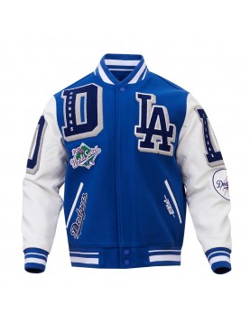 Los Angeles Dodgers Mash Up Blue Varsity Jacket