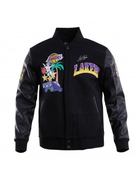 Los Angeles Lakers Gradient Logo Wool Varsity Jacket