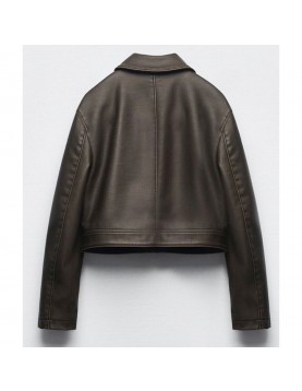 Love Is Blind Micah Lussier Cropped Leather Jacket