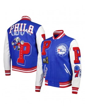 Mash Up Philadelphia 76ers Capsule Royal Varsity Jacket