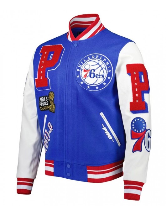 Mash Up Philadelphia 76ers Capsule Royal Varsity Jacket